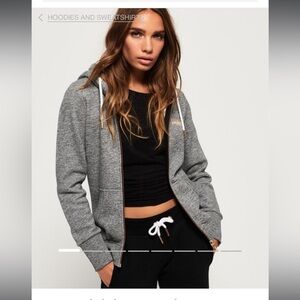 NWOT- WOMANS SUPERDRY ORANGE LABEL ELITE ZIP UP HOODIE